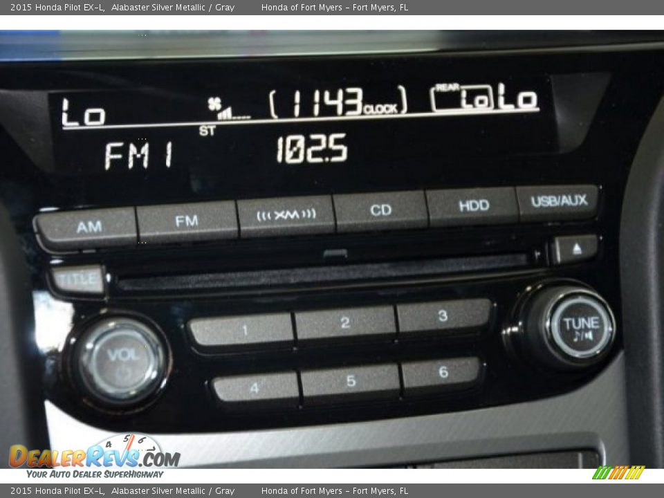 2015 Honda Pilot EX-L Alabaster Silver Metallic / Gray Photo #14