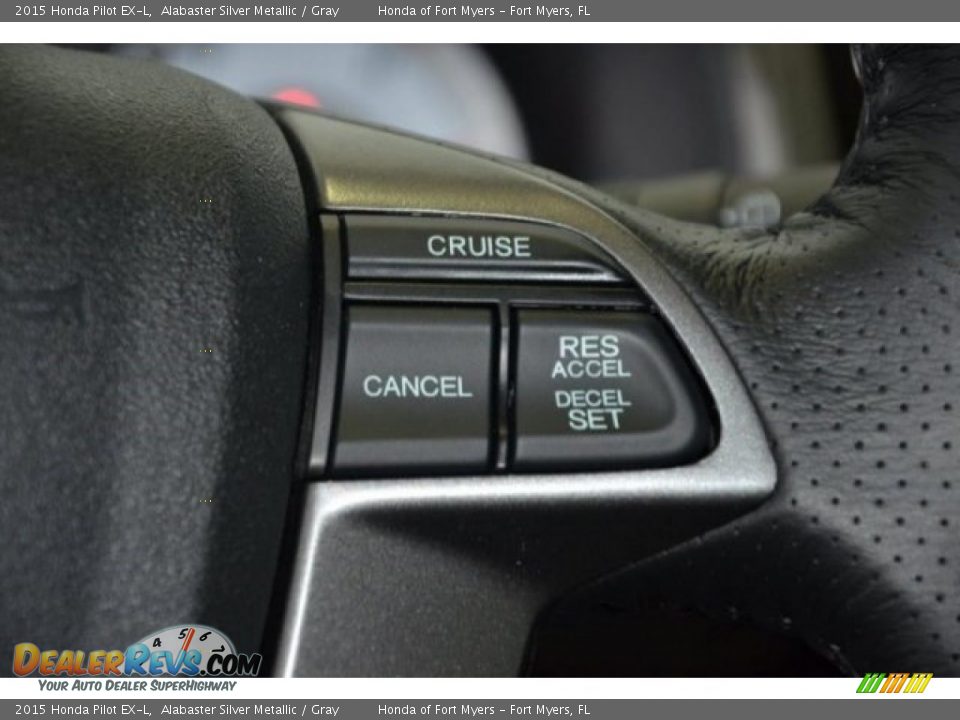 2015 Honda Pilot EX-L Alabaster Silver Metallic / Gray Photo #19