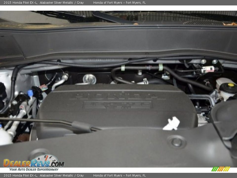 2015 Honda Pilot EX-L Alabaster Silver Metallic / Gray Photo #25