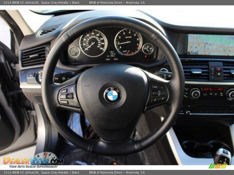 2014 BMW X3 xDrive28i Space Gray Metallic / Black Photo #25