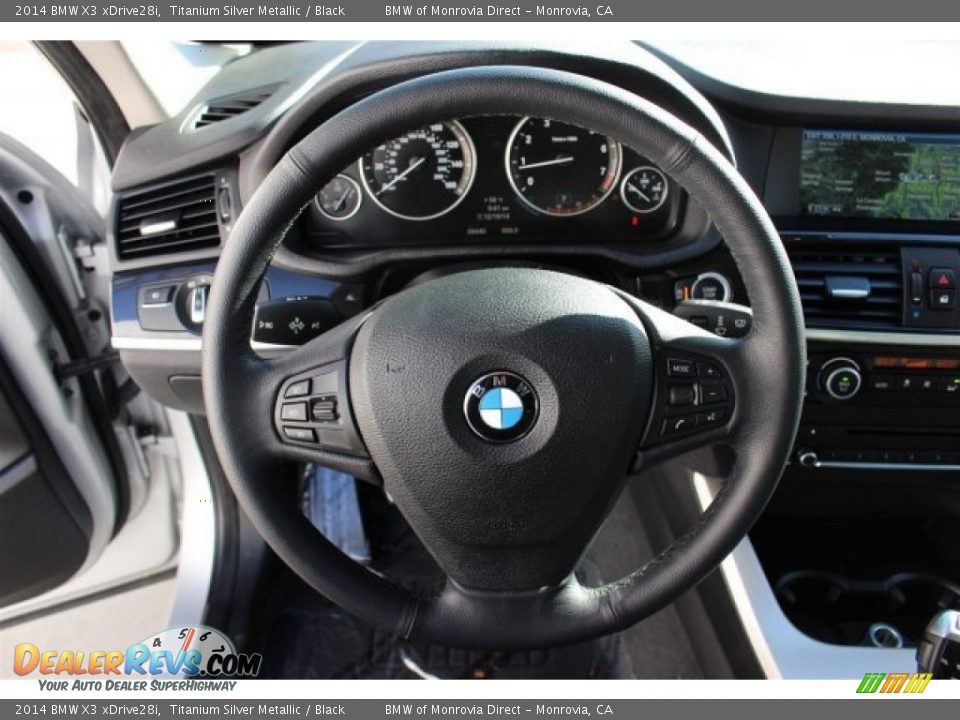2014 BMW X3 xDrive28i Titanium Silver Metallic / Black Photo #25