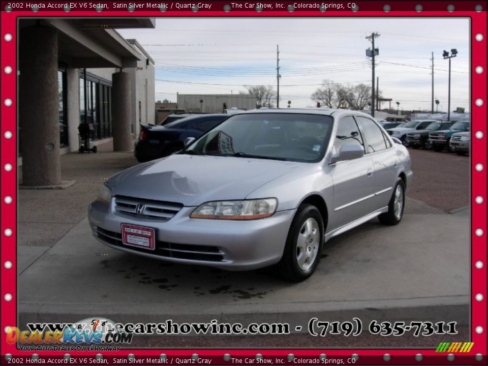 2002 Honda Accord EX V6 Sedan Satin Silver Metallic / Quartz Gray Photo #1