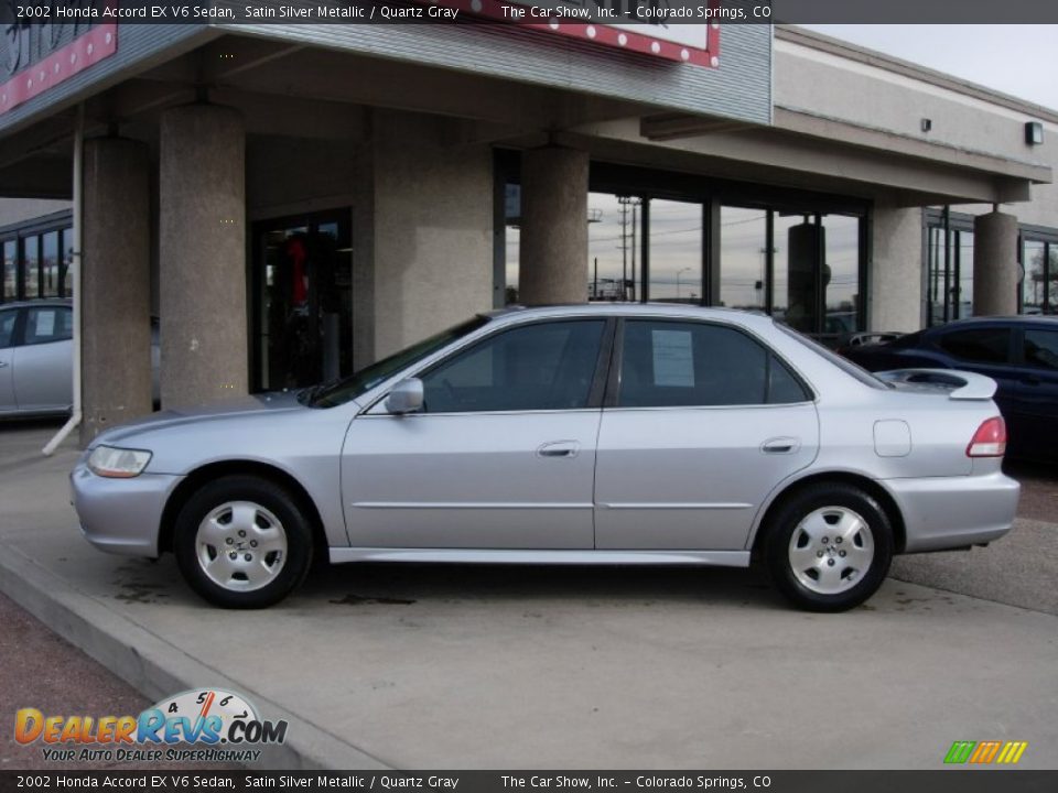 2002 Honda Accord EX V6 Sedan Satin Silver Metallic / Quartz Gray Photo #2
