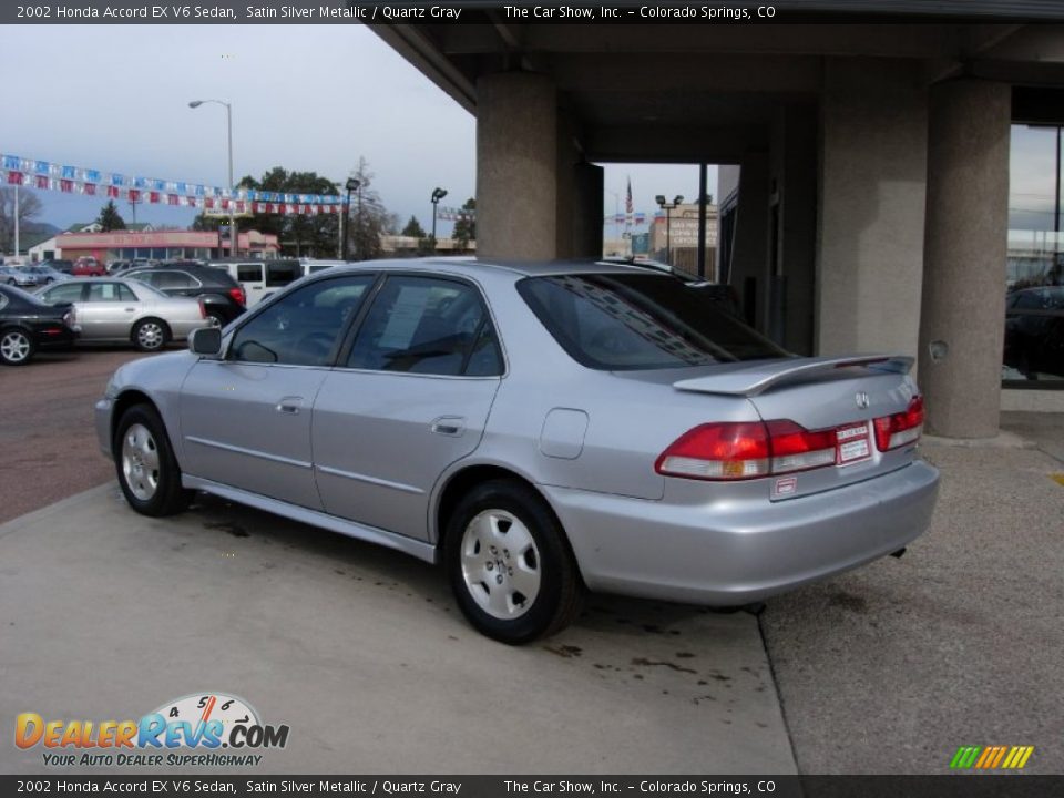 2002 Honda Accord EX V6 Sedan Satin Silver Metallic / Quartz Gray Photo #3