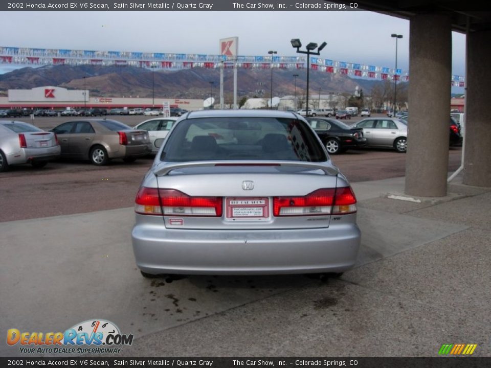 2002 Honda Accord EX V6 Sedan Satin Silver Metallic / Quartz Gray Photo #4