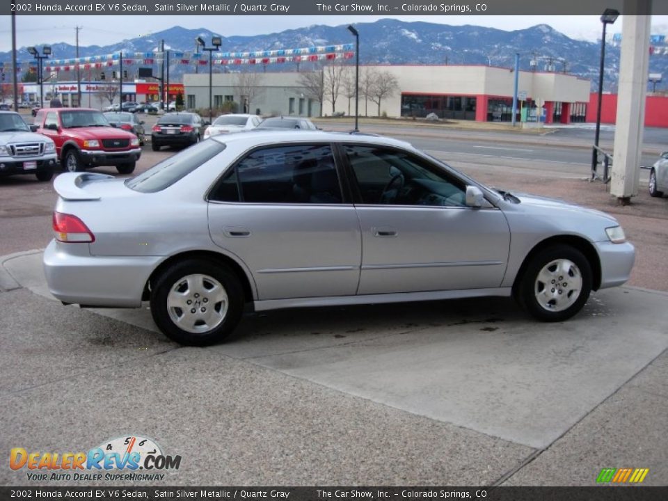 2002 Honda Accord EX V6 Sedan Satin Silver Metallic / Quartz Gray Photo #6