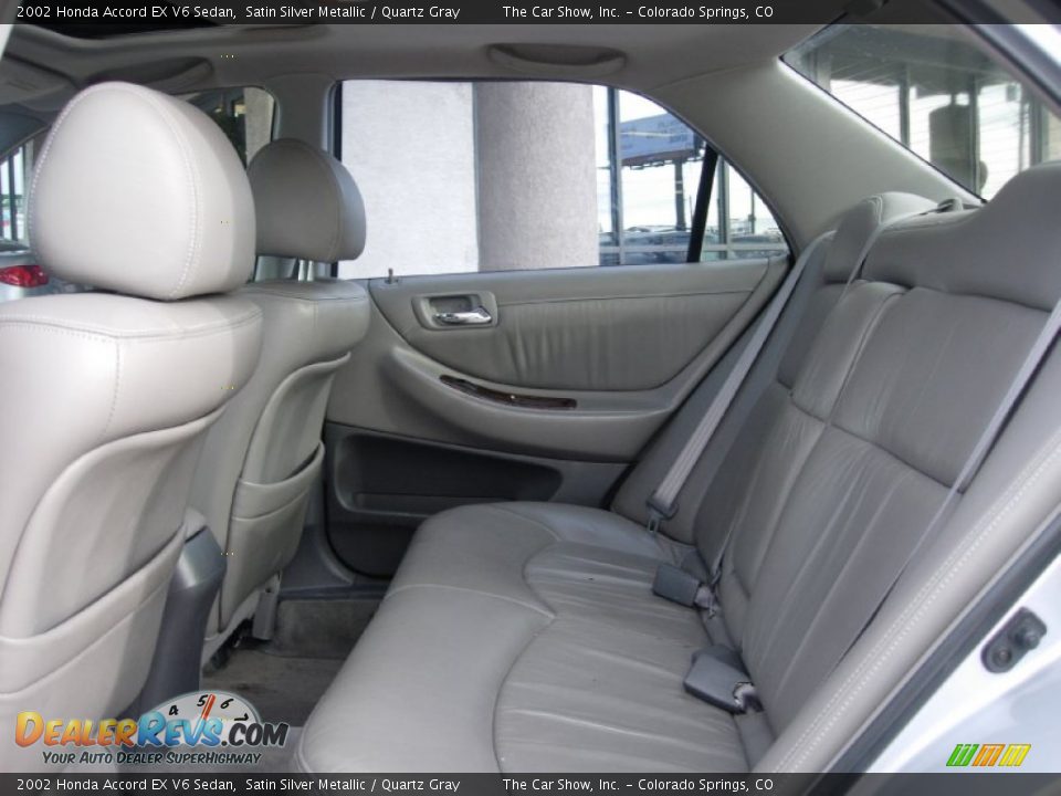 2002 Honda Accord EX V6 Sedan Satin Silver Metallic / Quartz Gray Photo #10