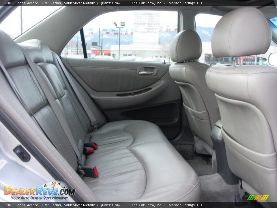 2002 Honda Accord EX V6 Sedan Satin Silver Metallic / Quartz Gray Photo #12
