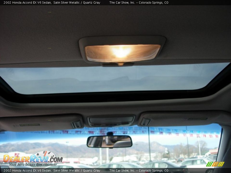 2002 Honda Accord EX V6 Sedan Satin Silver Metallic / Quartz Gray Photo #17