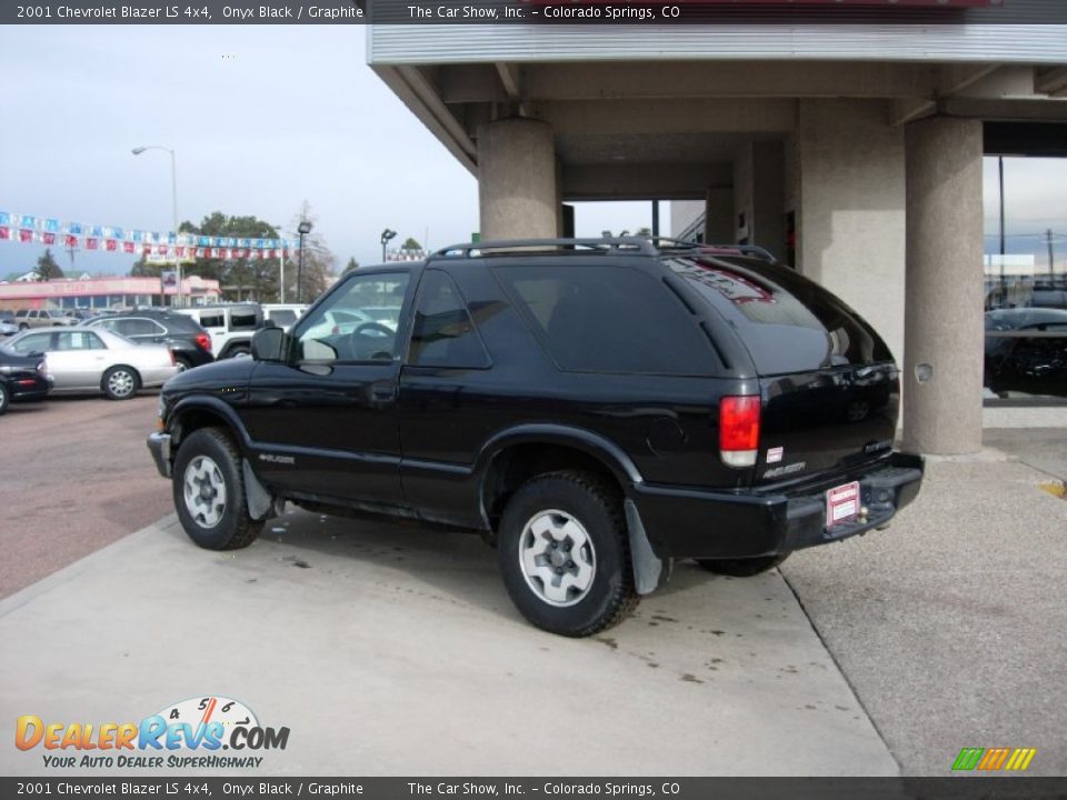 2001 Chevrolet Blazer LS 4x4 Onyx Black / Graphite Photo #3