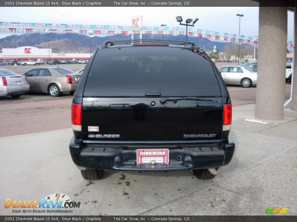 2001 Chevrolet Blazer LS 4x4 Onyx Black / Graphite Photo #4