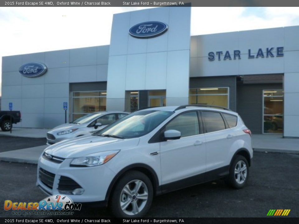 2015 Ford Escape SE 4WD Oxford White / Charcoal Black Photo #1