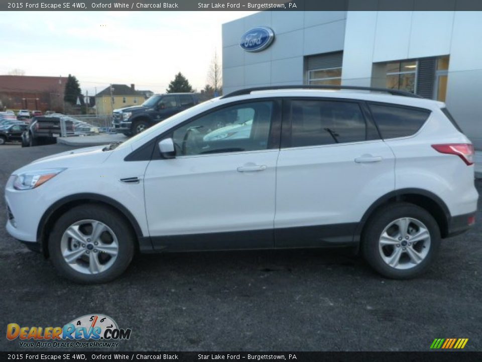 2015 Ford Escape SE 4WD Oxford White / Charcoal Black Photo #2