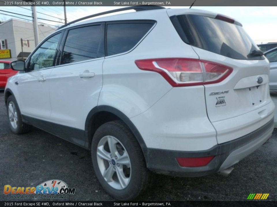 2015 Ford Escape SE 4WD Oxford White / Charcoal Black Photo #3