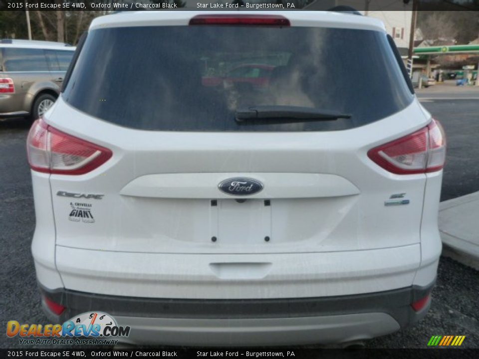 2015 Ford Escape SE 4WD Oxford White / Charcoal Black Photo #4