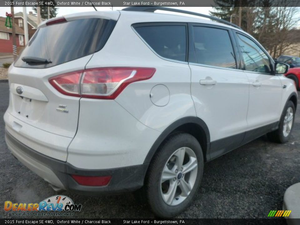 2015 Ford Escape SE 4WD Oxford White / Charcoal Black Photo #5