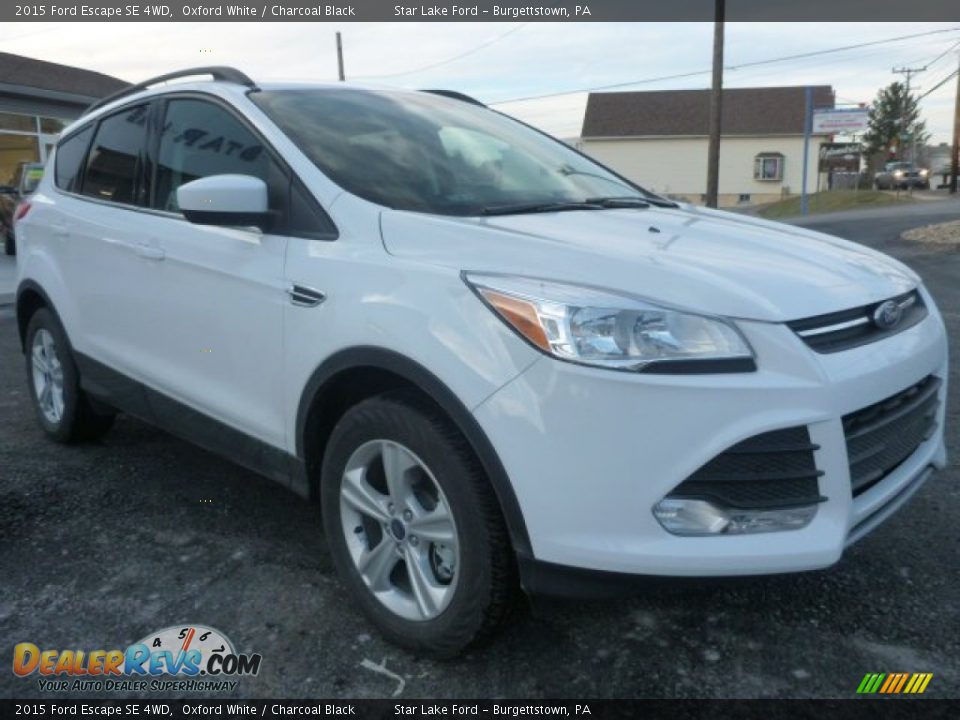 2015 Ford Escape SE 4WD Oxford White / Charcoal Black Photo #7