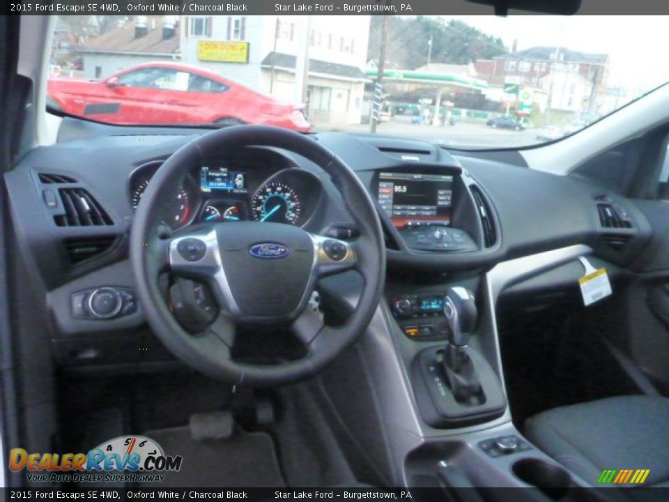 2015 Ford Escape SE 4WD Oxford White / Charcoal Black Photo #12