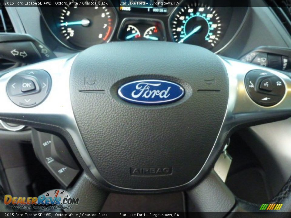 2015 Ford Escape SE 4WD Oxford White / Charcoal Black Photo #15