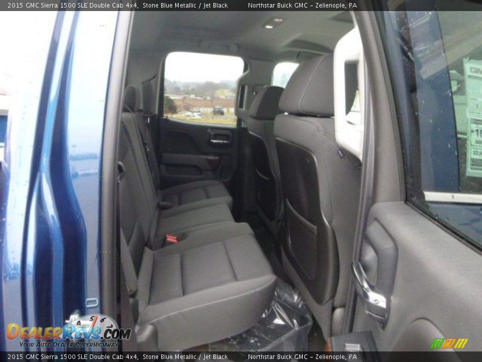2015 GMC Sierra 1500 SLE Double Cab 4x4 Stone Blue Metallic / Jet Black Photo #14