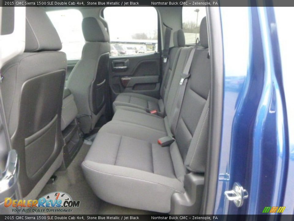 2015 GMC Sierra 1500 SLE Double Cab 4x4 Stone Blue Metallic / Jet Black Photo #15