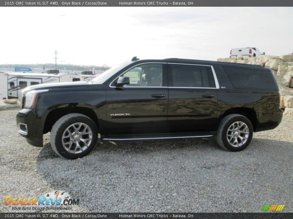 2015 GMC Yukon XL SLT 4WD Onyx Black / Cocoa/Dune Photo #3