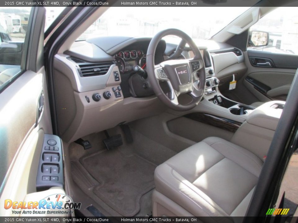 2015 GMC Yukon XL SLT 4WD Onyx Black / Cocoa/Dune Photo #5
