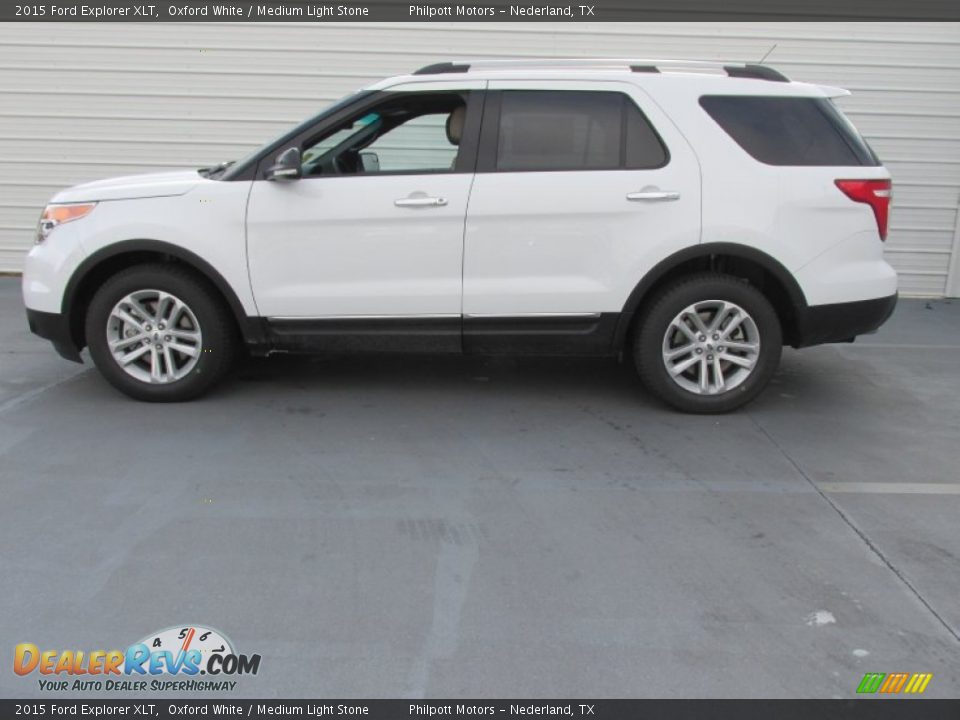 2015 Ford Explorer XLT Oxford White / Medium Light Stone Photo #6
