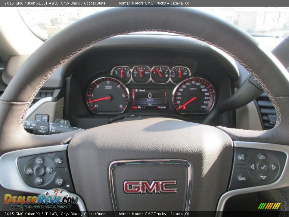 2015 GMC Yukon XL SLT 4WD Onyx Black / Cocoa/Dune Photo #17