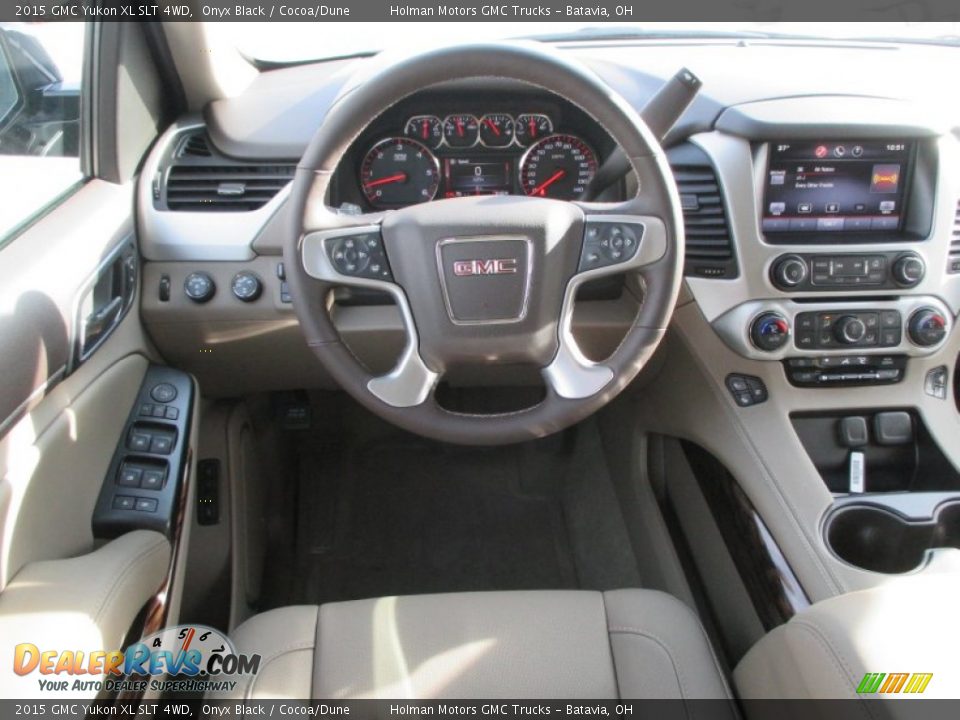2015 GMC Yukon XL SLT 4WD Onyx Black / Cocoa/Dune Photo #26
