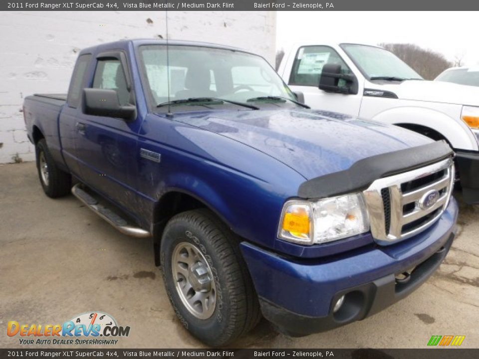 2011 Ford Ranger XLT SuperCab 4x4 Vista Blue Metallic / Medium Dark Flint Photo #1