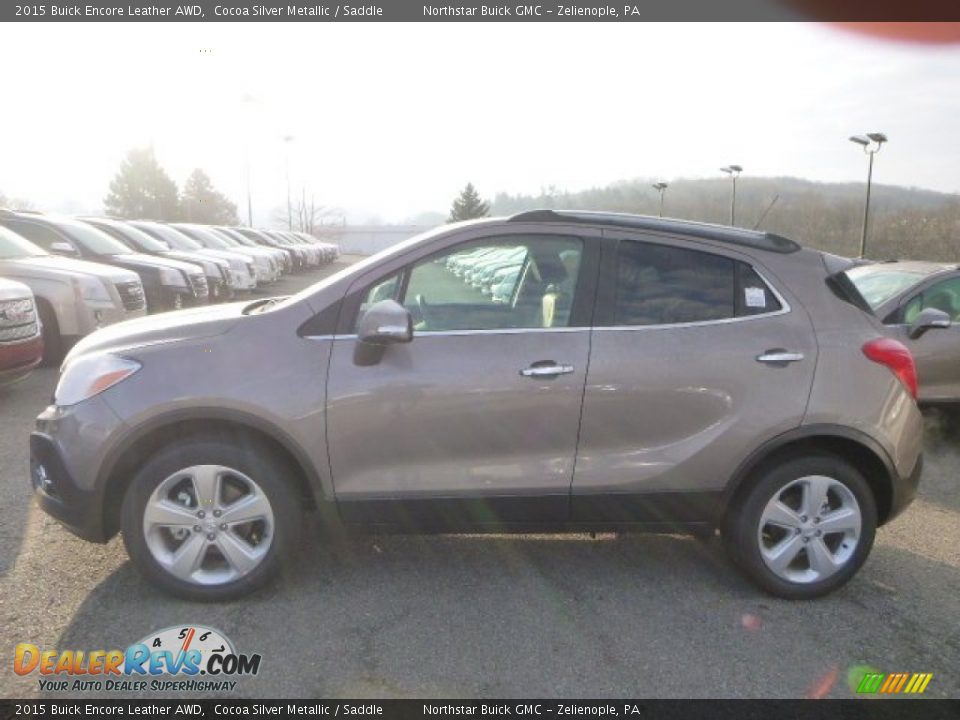 2015 Buick Encore Leather AWD Cocoa Silver Metallic / Saddle Photo #2