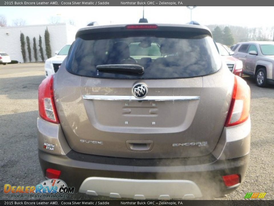 2015 Buick Encore Leather AWD Cocoa Silver Metallic / Saddle Photo #3