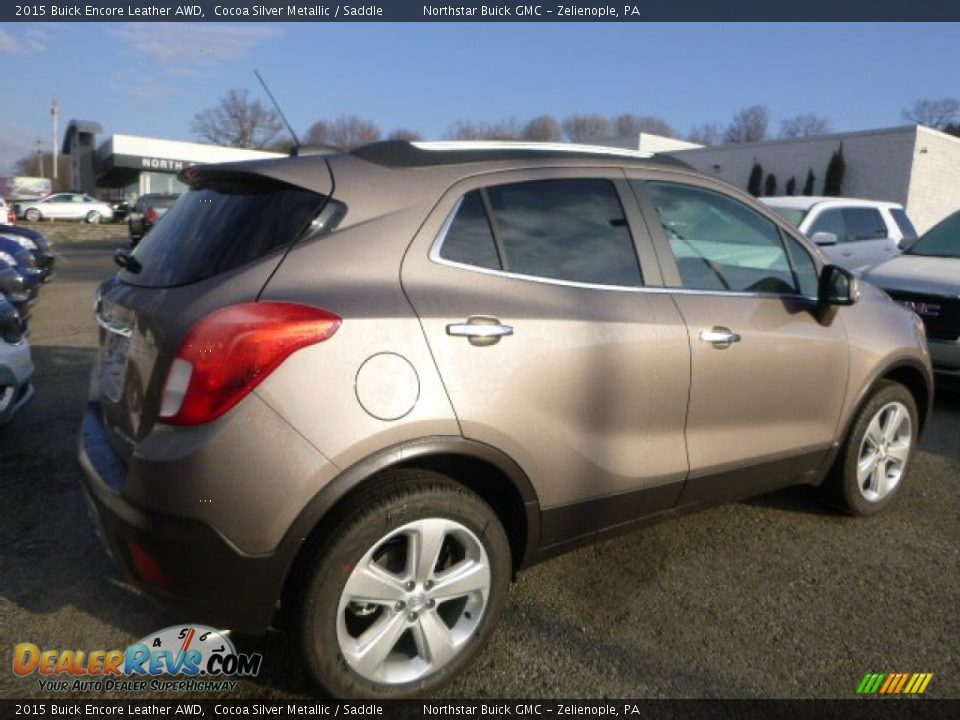 2015 Buick Encore Leather AWD Cocoa Silver Metallic / Saddle Photo #4
