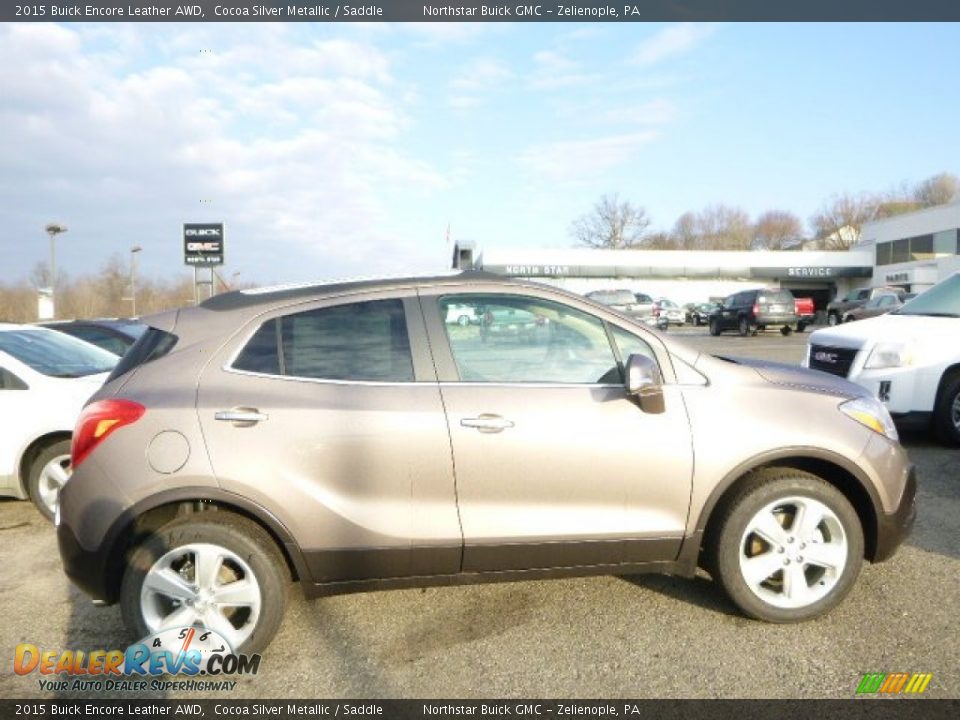 2015 Buick Encore Leather AWD Cocoa Silver Metallic / Saddle Photo #5