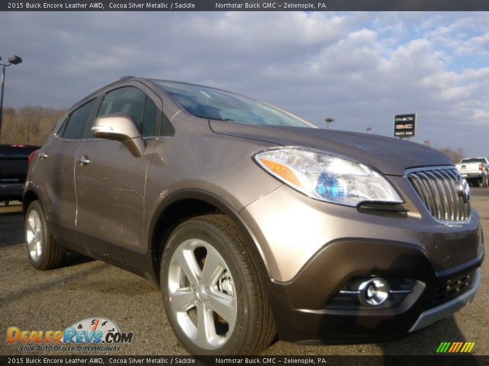 2015 Buick Encore Leather AWD Cocoa Silver Metallic / Saddle Photo #6