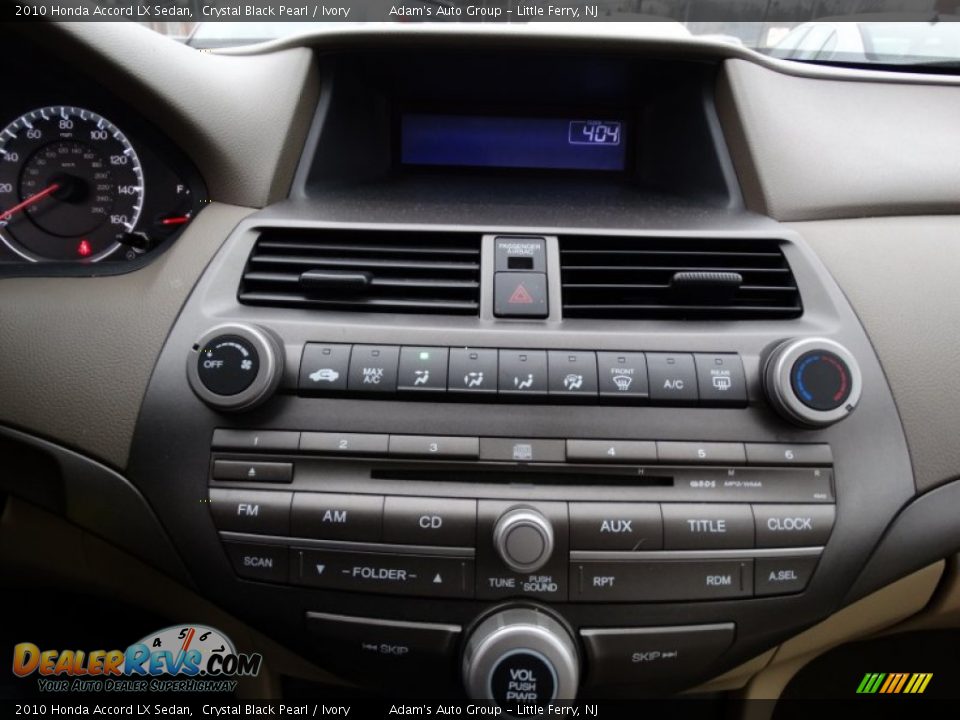 2010 Honda Accord LX Sedan Crystal Black Pearl / Ivory Photo #10