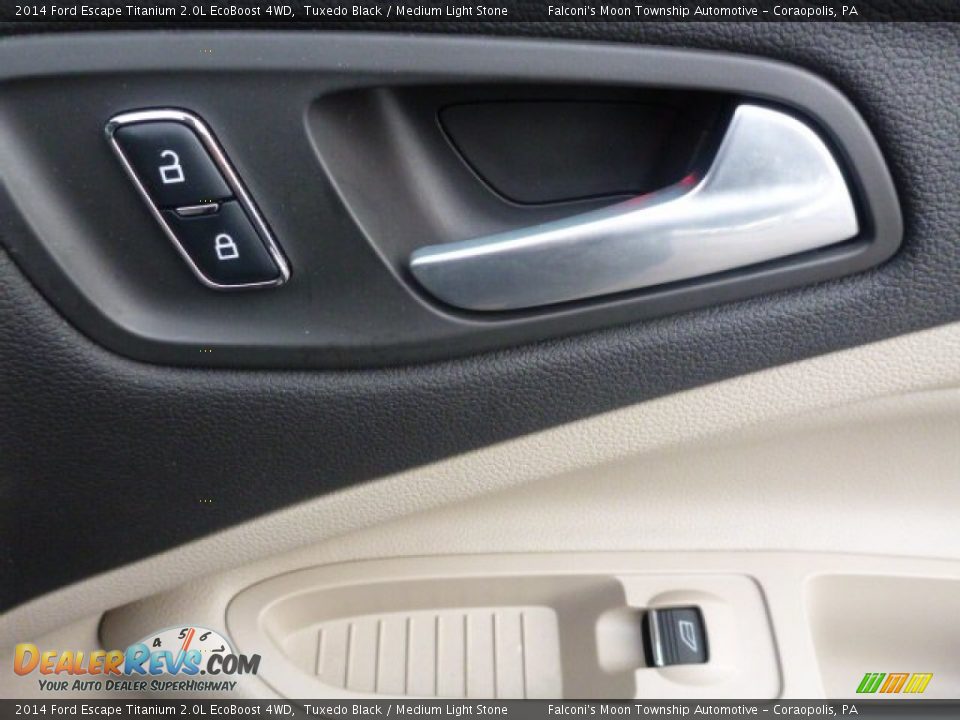 2014 Ford Escape Titanium 2.0L EcoBoost 4WD Tuxedo Black / Medium Light Stone Photo #2