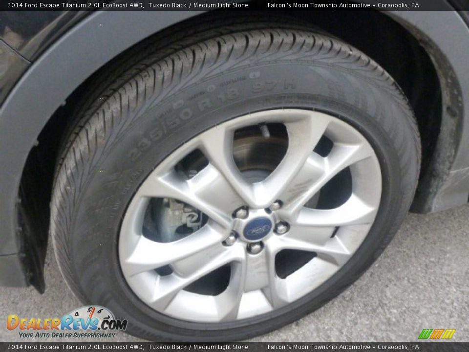 2014 Ford Escape Titanium 2.0L EcoBoost 4WD Tuxedo Black / Medium Light Stone Photo #13
