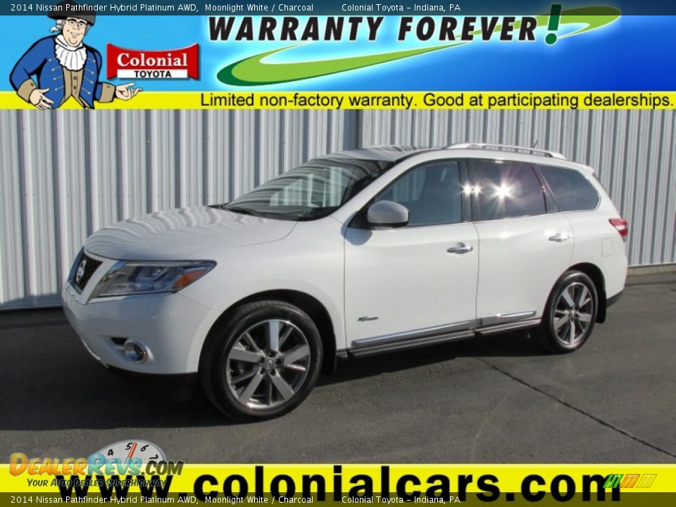 2014 Nissan Pathfinder Hybrid Platinum AWD Moonlight White / Charcoal Photo #1