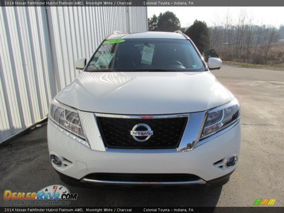 2014 Nissan Pathfinder Hybrid Platinum AWD Moonlight White / Charcoal Photo #8