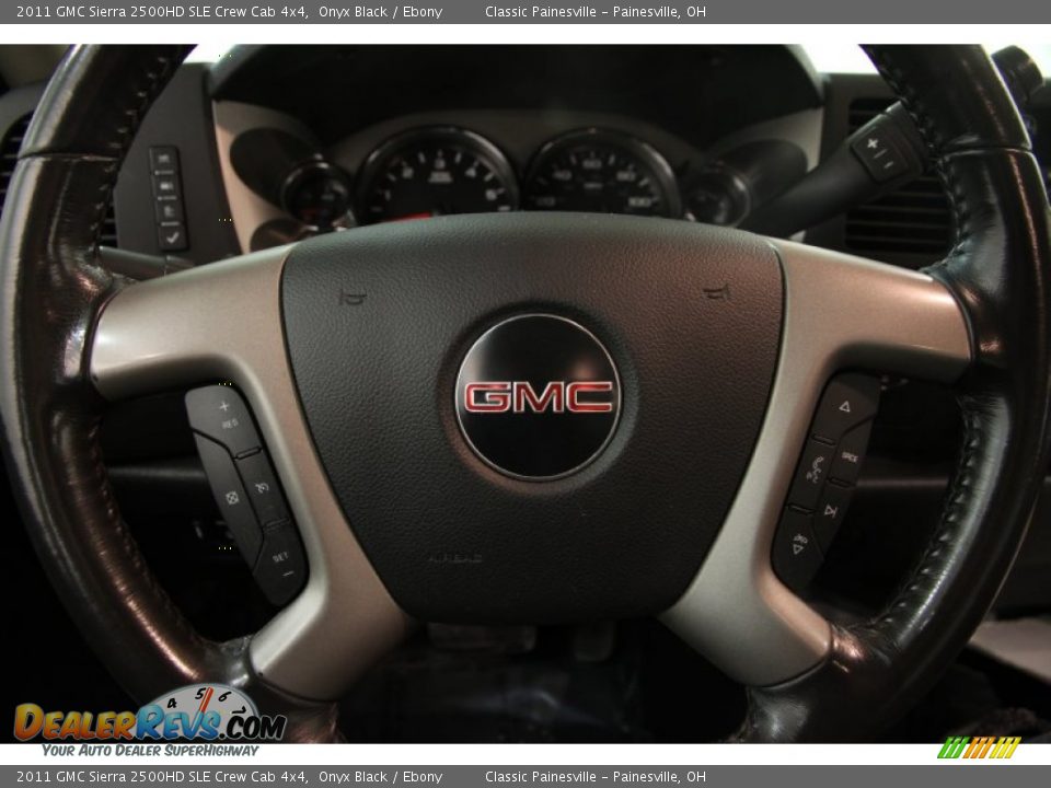 2011 GMC Sierra 2500HD SLE Crew Cab 4x4 Onyx Black / Ebony Photo #6
