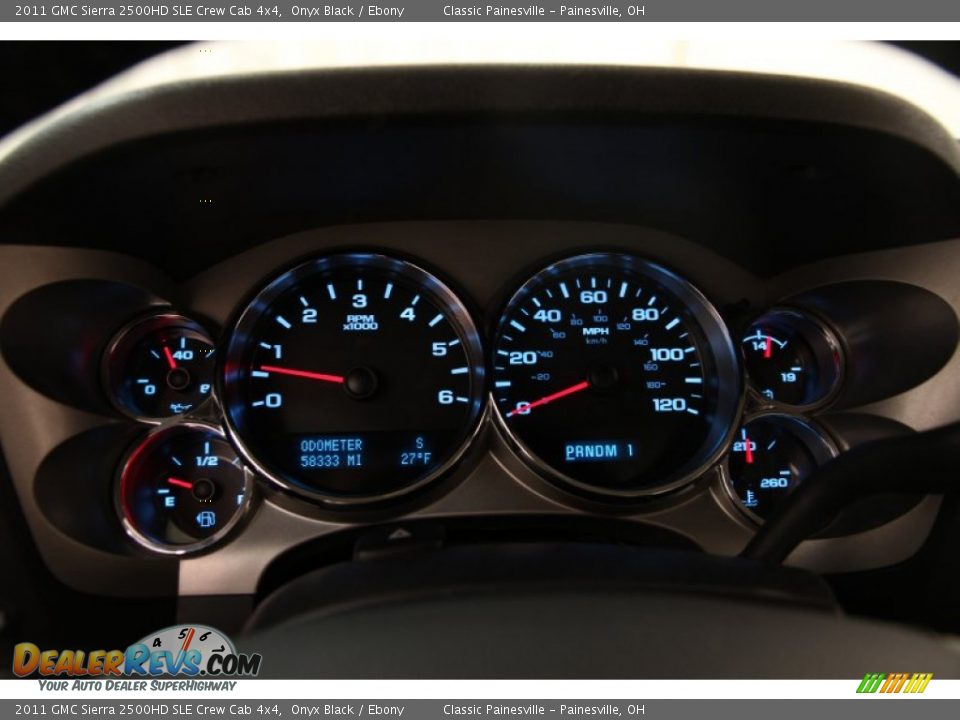 2011 GMC Sierra 2500HD SLE Crew Cab 4x4 Onyx Black / Ebony Photo #7