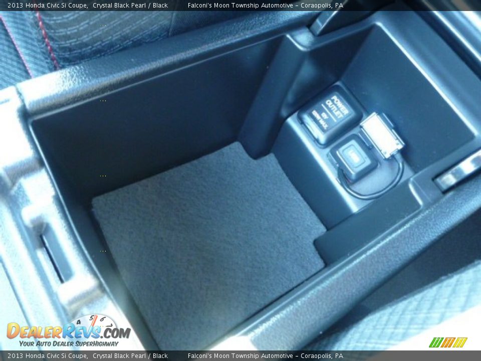 2013 Honda Civic Si Coupe Crystal Black Pearl / Black Photo #22
