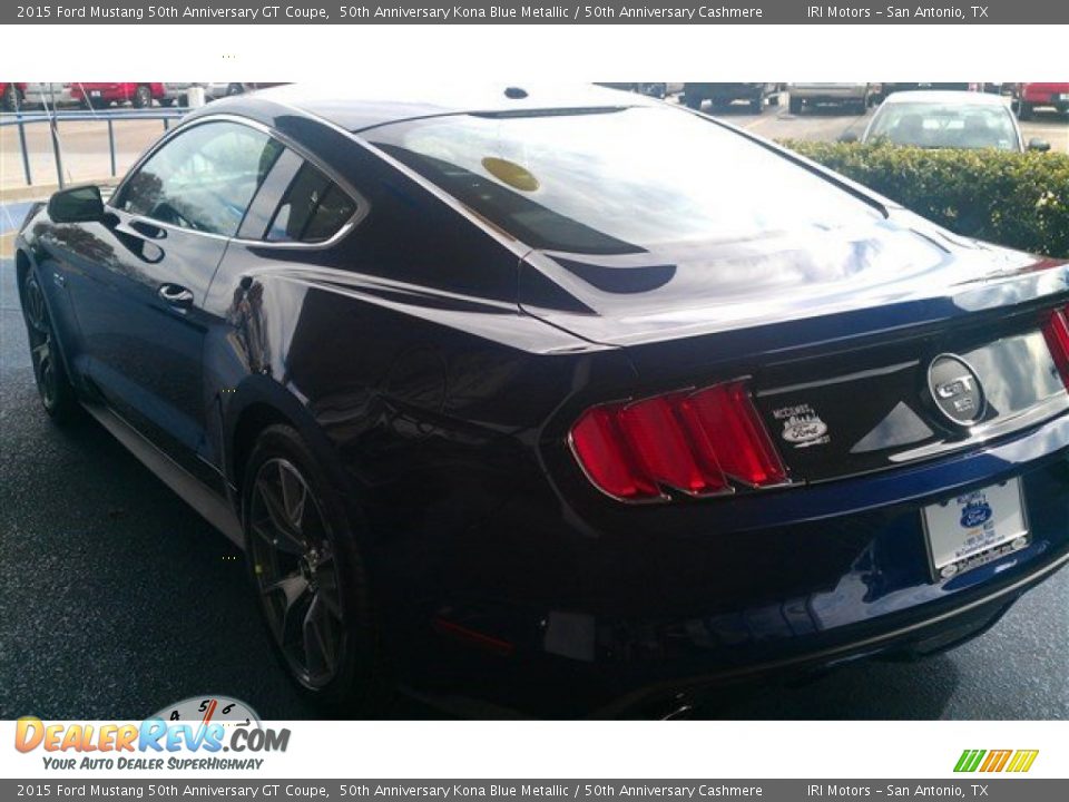 2015 Ford Mustang 50th Anniversary GT Coupe 50th Anniversary Kona Blue Metallic / 50th Anniversary Cashmere Photo #6