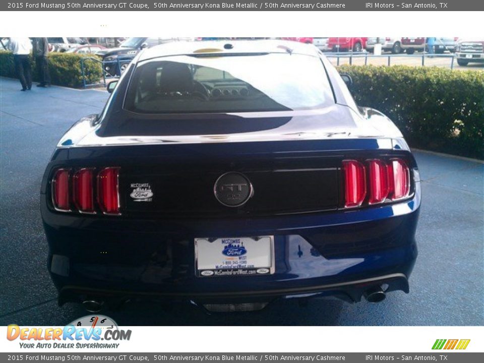 2015 Ford Mustang 50th Anniversary GT Coupe 50th Anniversary Kona Blue Metallic / 50th Anniversary Cashmere Photo #7