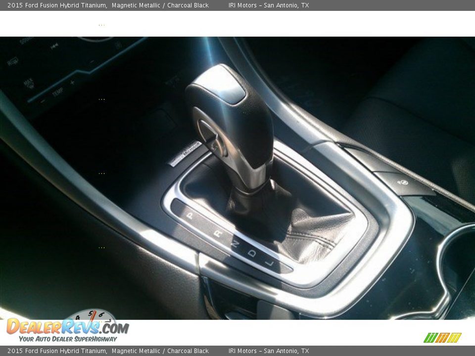 2015 Ford Fusion Hybrid Titanium Magnetic Metallic / Charcoal Black Photo #17