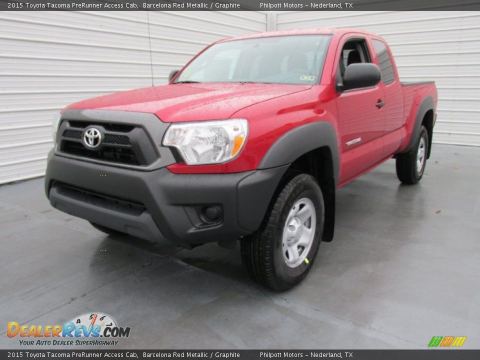 2015 Toyota Tacoma PreRunner Access Cab Barcelona Red Metallic / Graphite Photo #7
