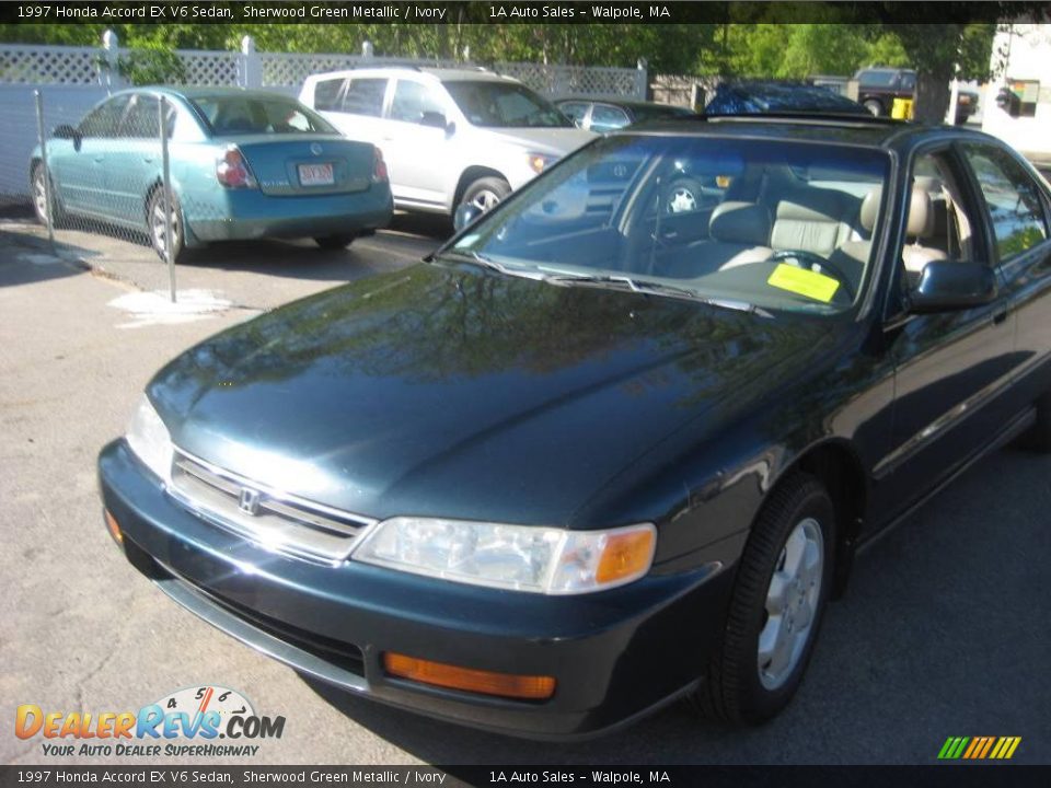 1997 Honda Accord EX V6 Sedan Sherwood Green Metallic / Ivory Photo #6