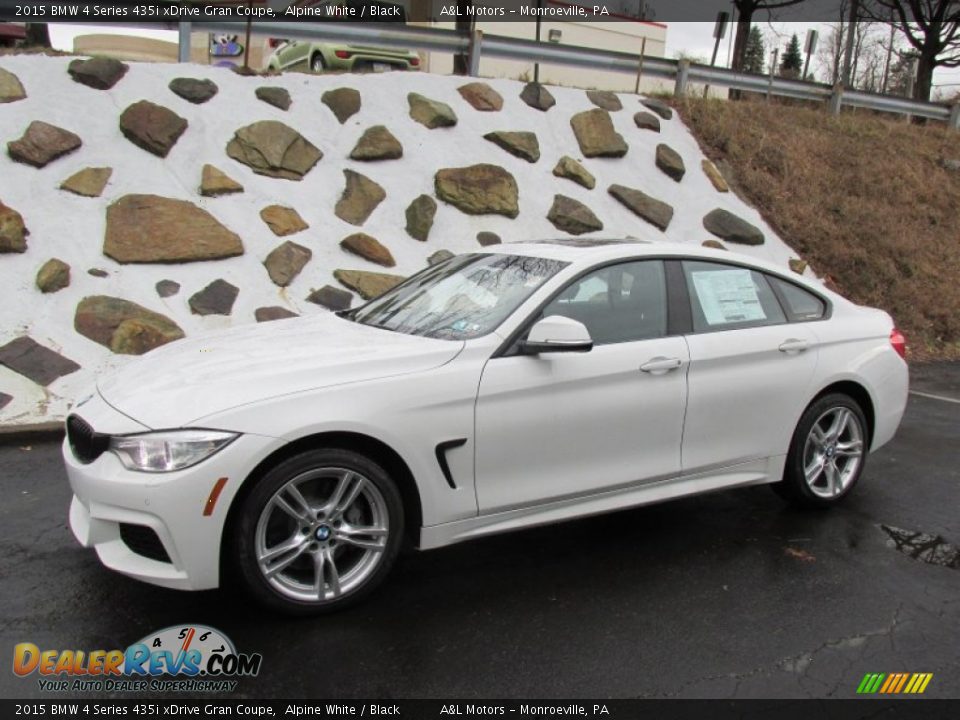 2015 BMW 4 Series 435i xDrive Gran Coupe Alpine White / Black Photo #1